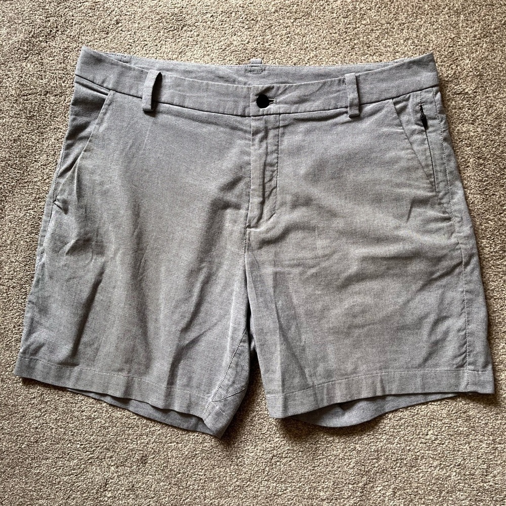 Mens Lululemon 7” Casual ABC Shorts Size 34 Cotton/Linen Blend